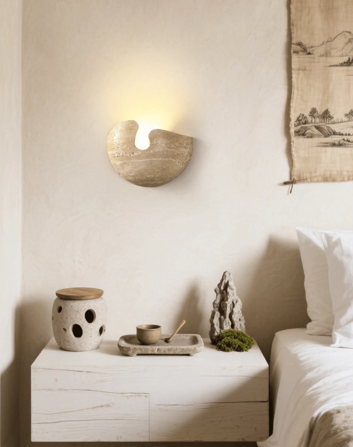 Pearl Stone Wall Light-Neutral Decor