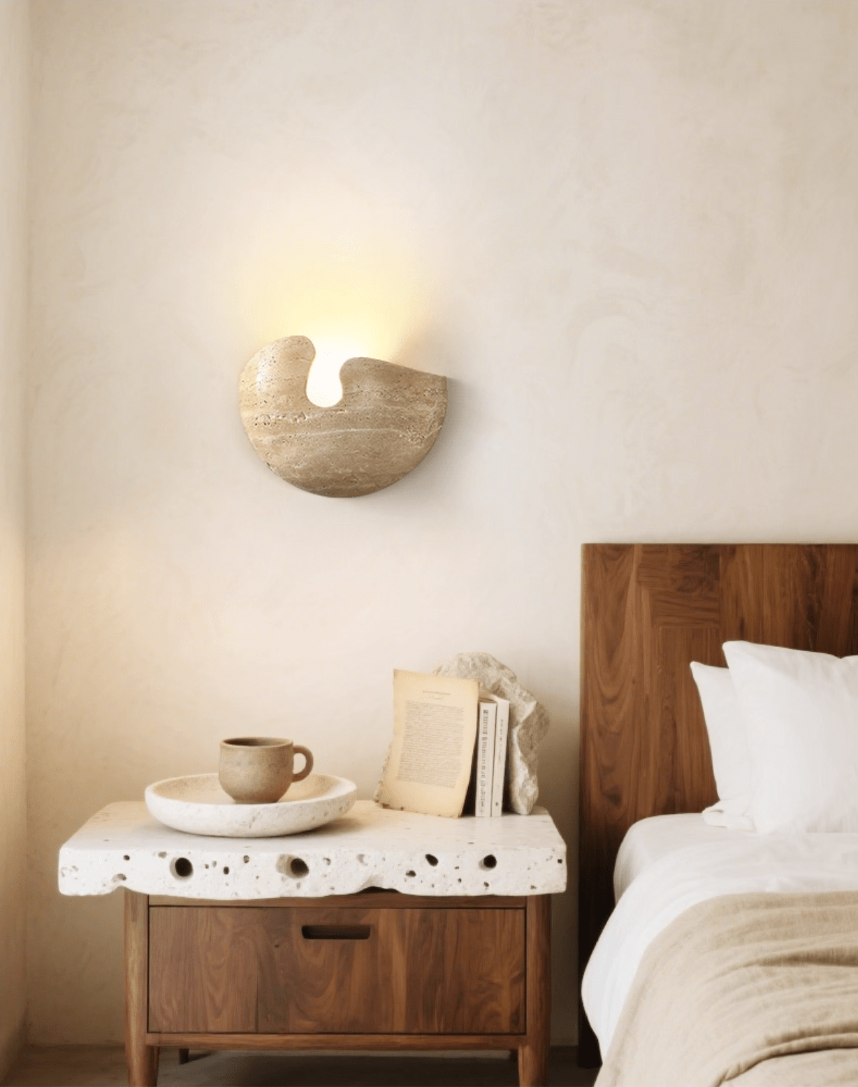 Pearl Stone Wall Light-Neutral Decor