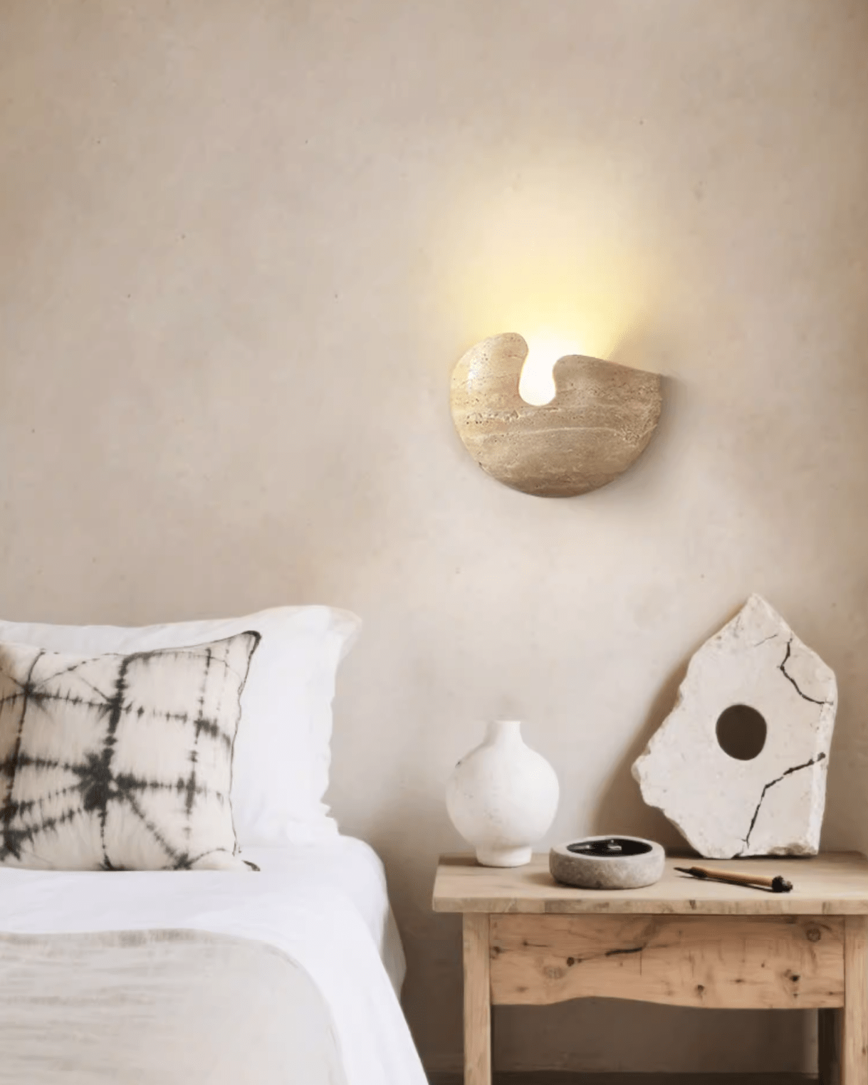 Pearl Stone Wall Light-Neutral Decor