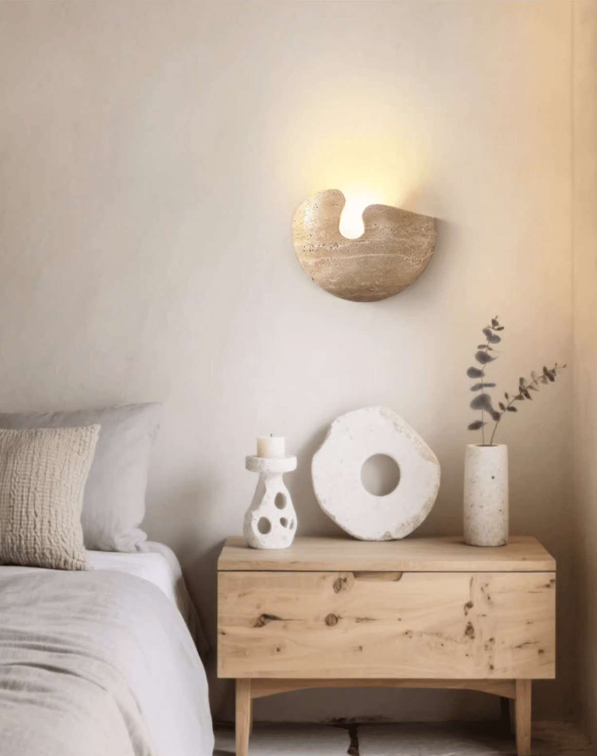 Pearl Stone Wall Light-Neutral Decor
