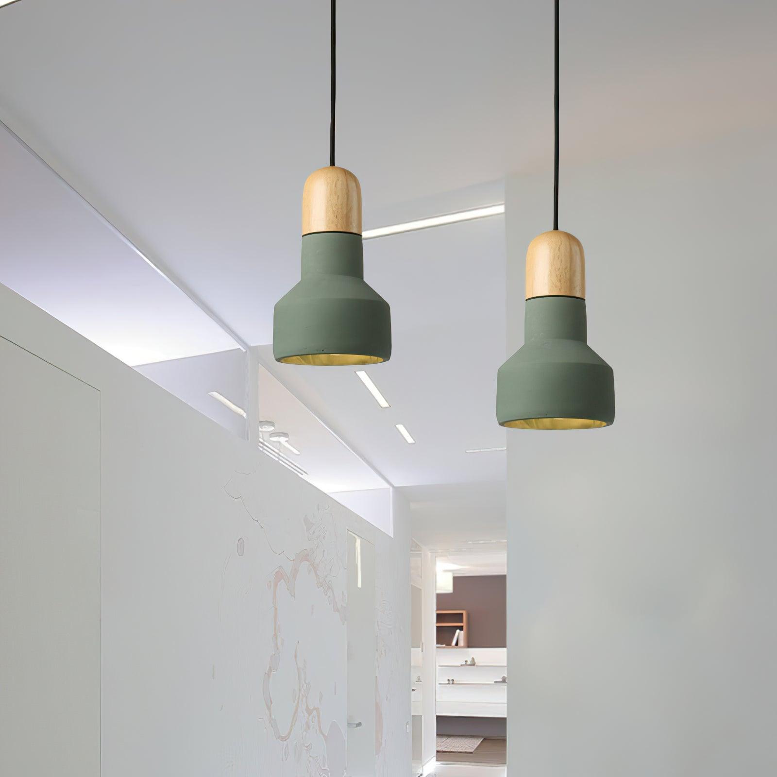 Trio Rustic Wood Pendant Light-Neutral Decor