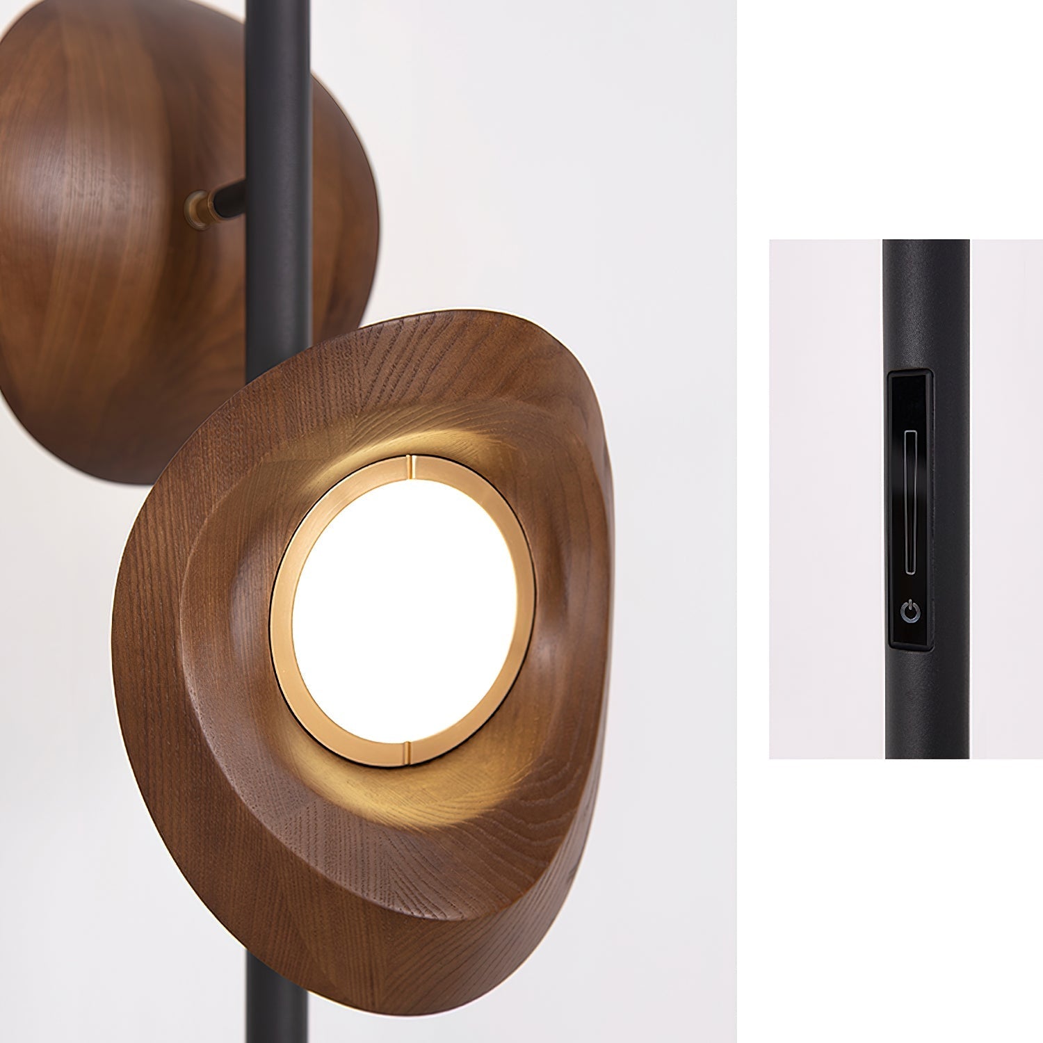 Ceyran Double Sphere Black Floor Lamp-Neutral Decor
