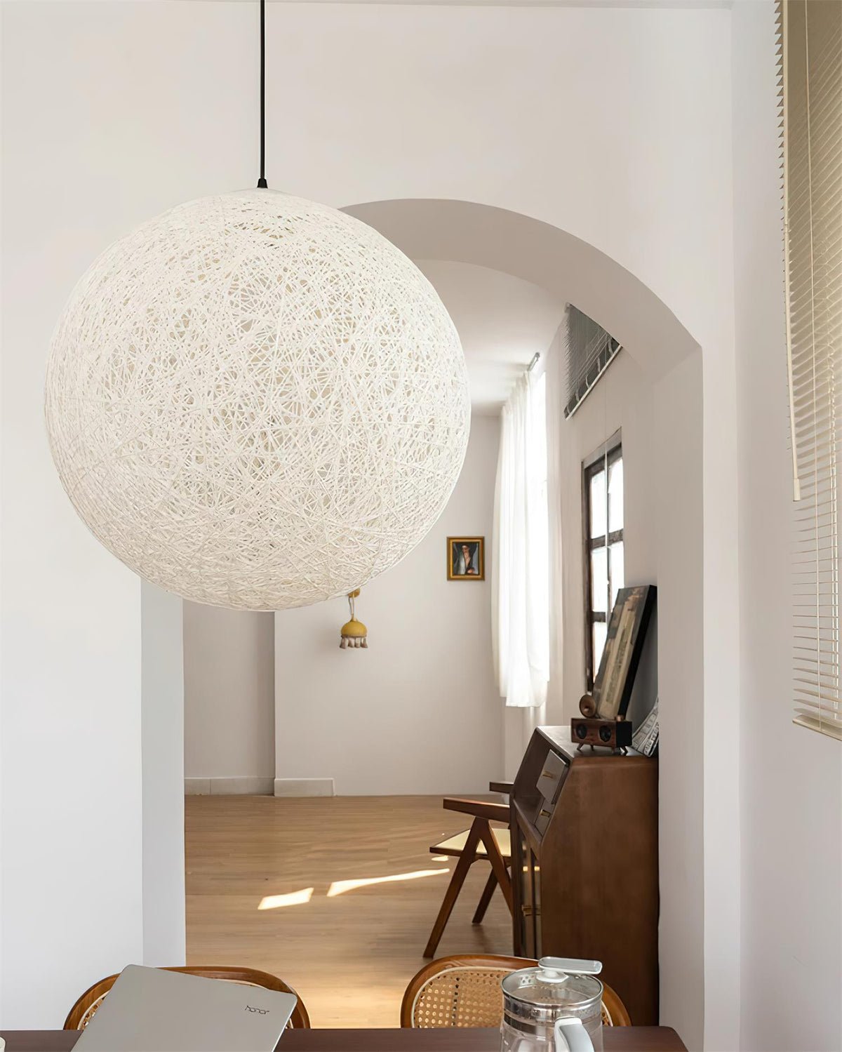 Cashae Modern Minimalist Sphere Pendant Light-Neutral Decor
