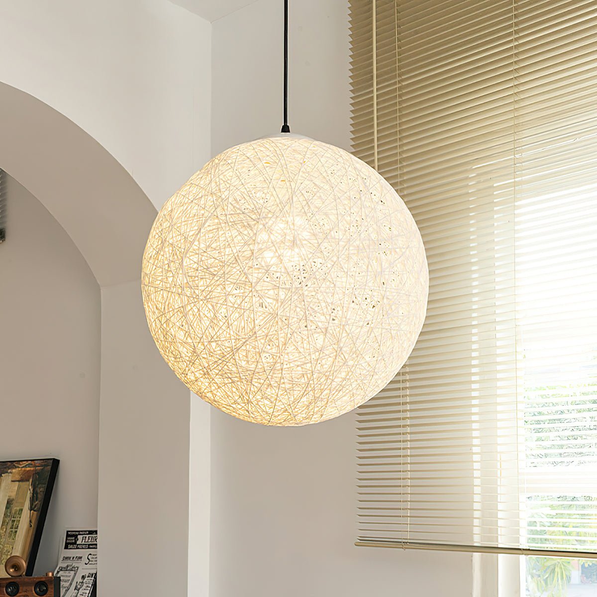 Cashae Modern Minimalist Sphere Pendant Light-Neutral Decor