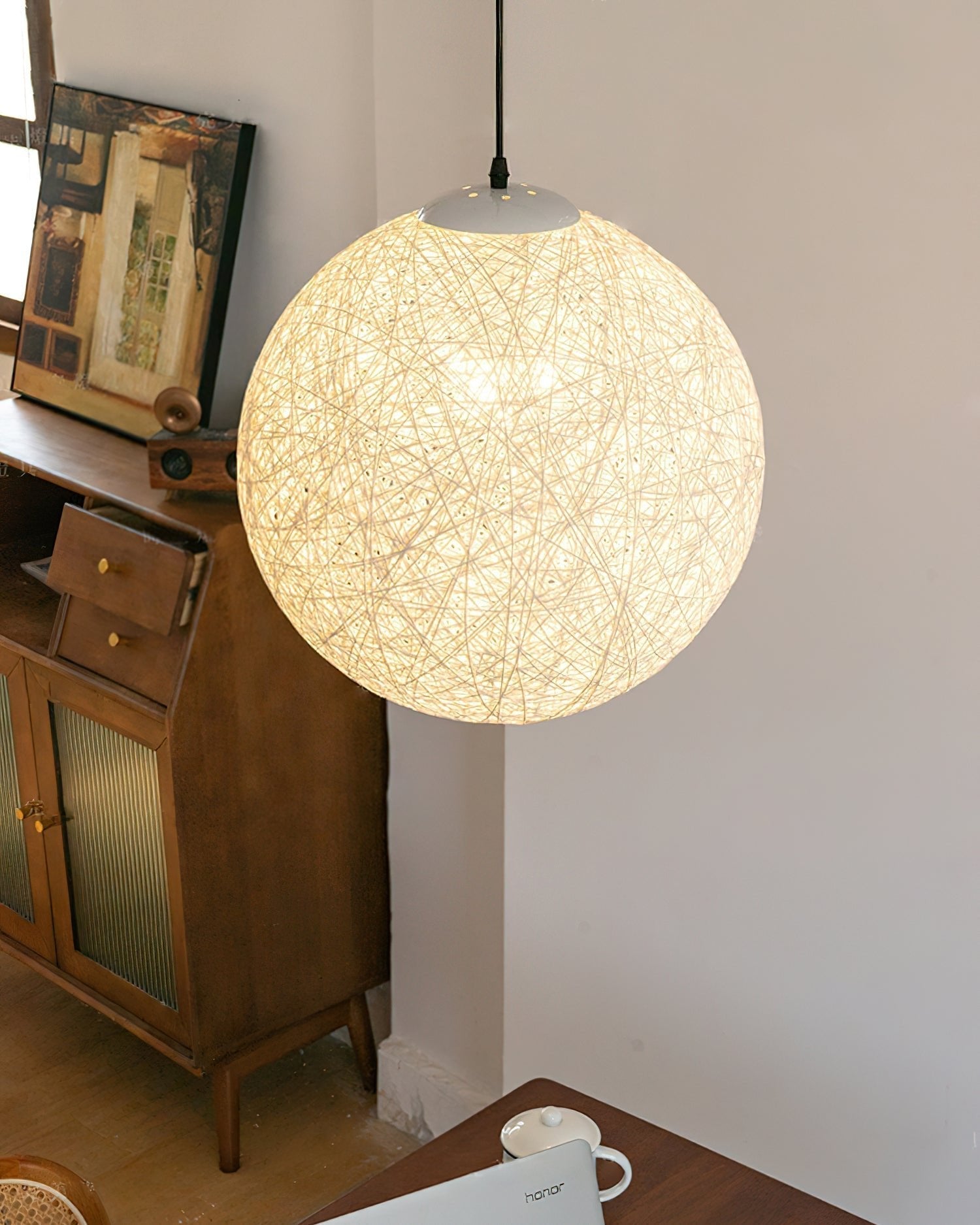 Cashae Modern Minimalist Sphere Pendant Light-Neutral Decor