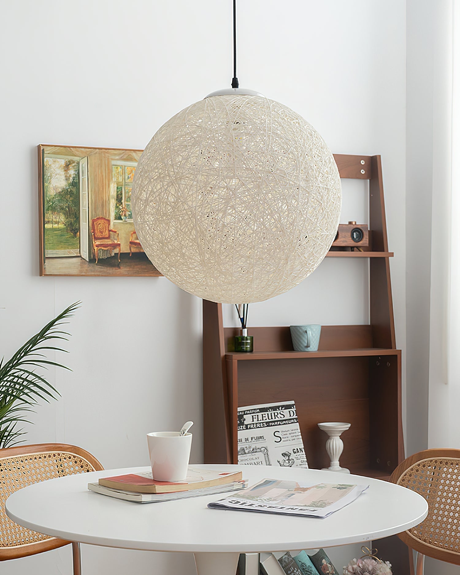 Cashae Modern Minimalist Sphere Pendant Light-Neutral Decor