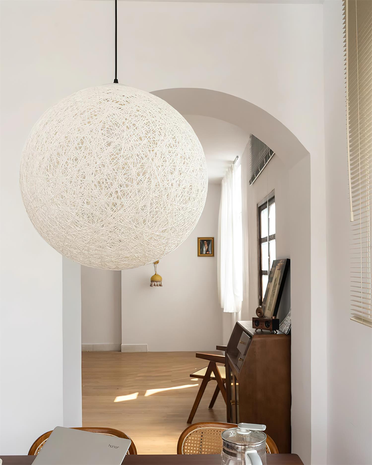 Cashae Modern Minimalist Sphere Pendant Light-Neutral Decor