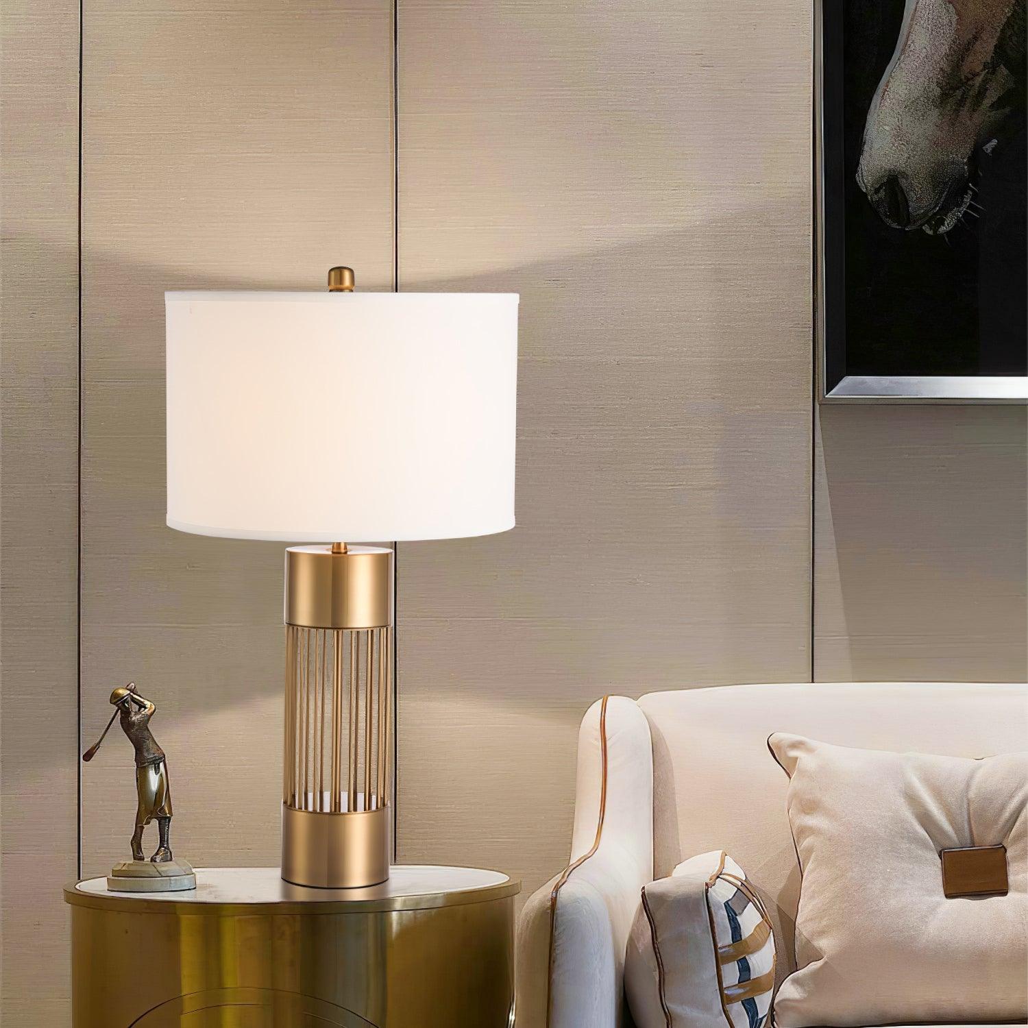 Auron Modern Fabric Table Lamp-Neutral Decor
