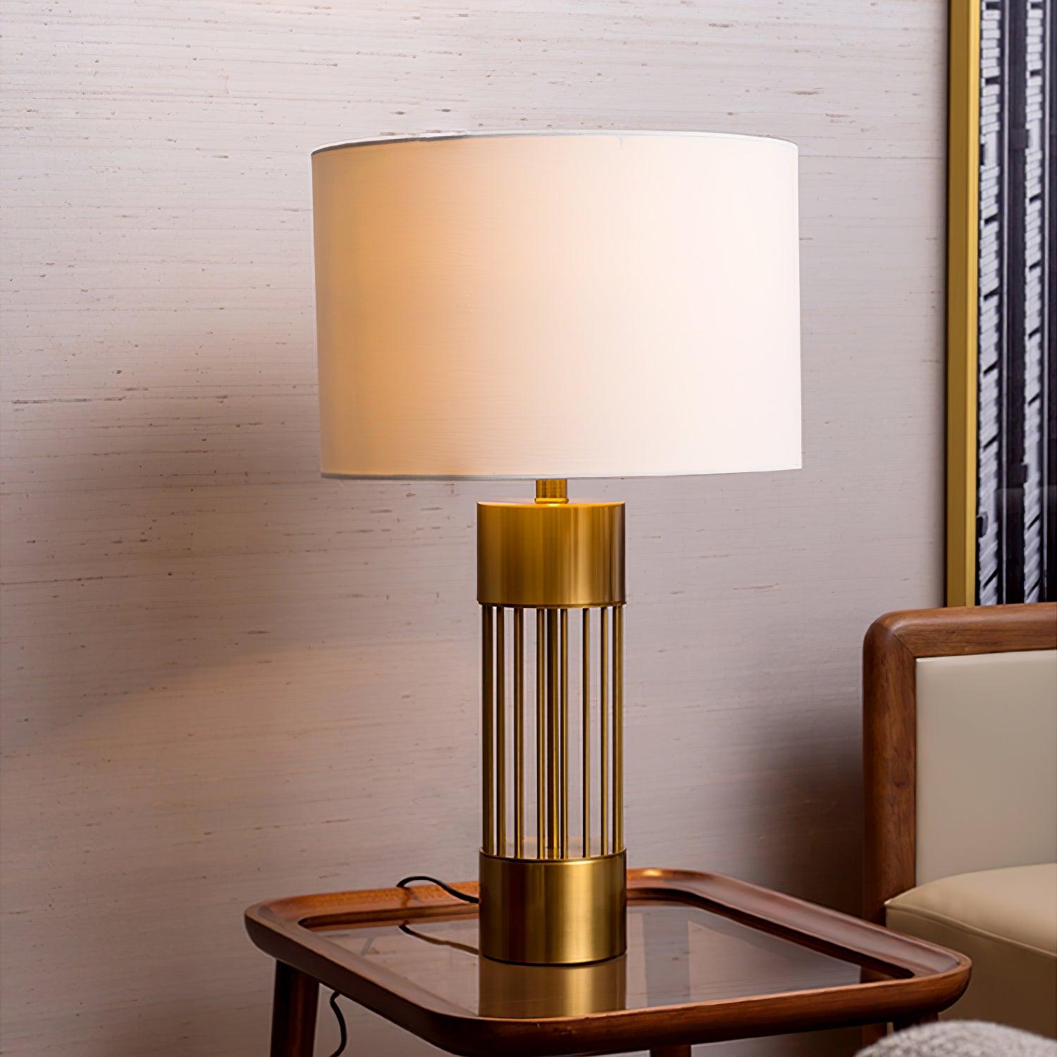 Auron Modern Fabric Table Lamp-Neutral Decor