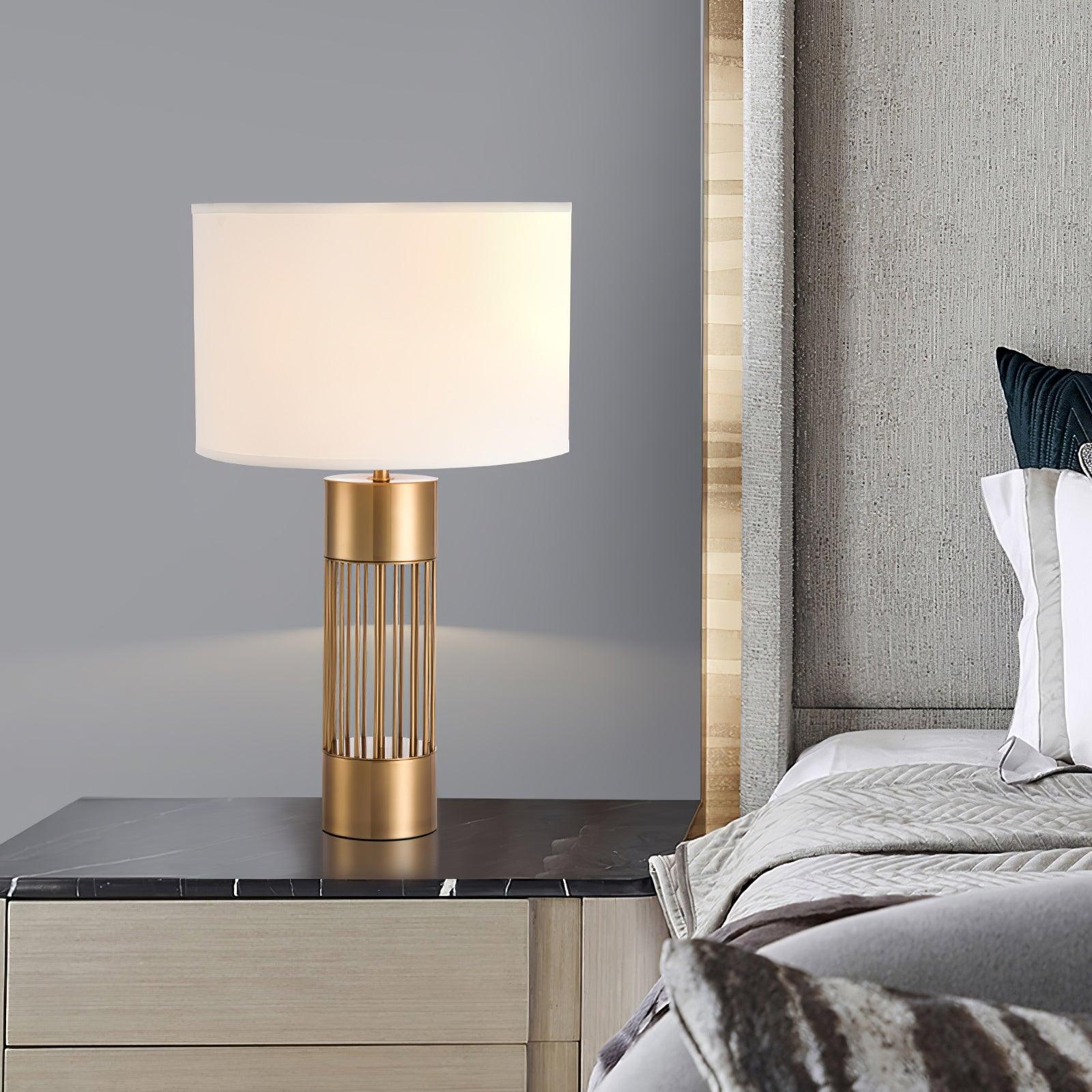 Auron Modern Fabric Table Lamp-Neutral Decor