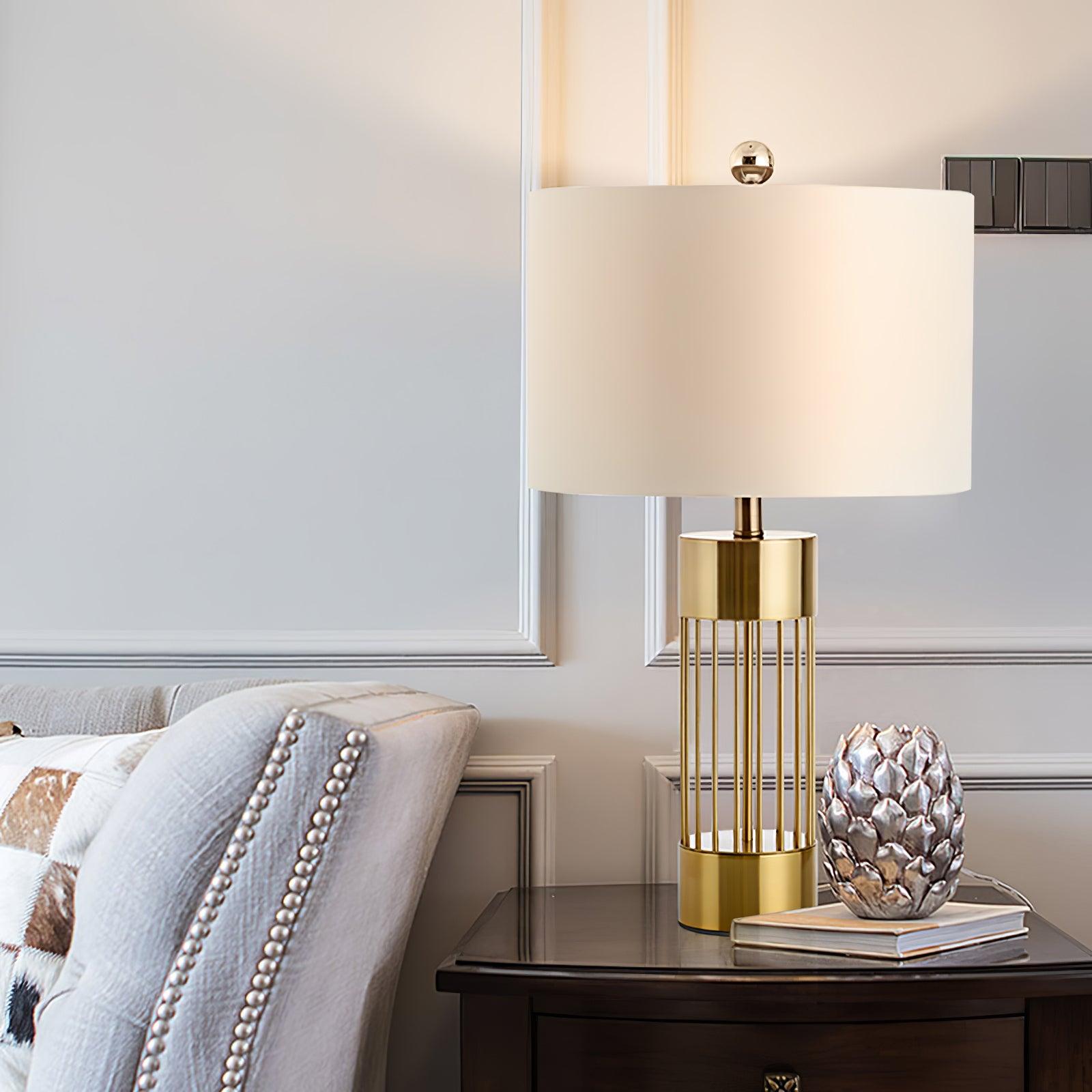 Auron Modern Fabric Table Lamp-Neutral Decor