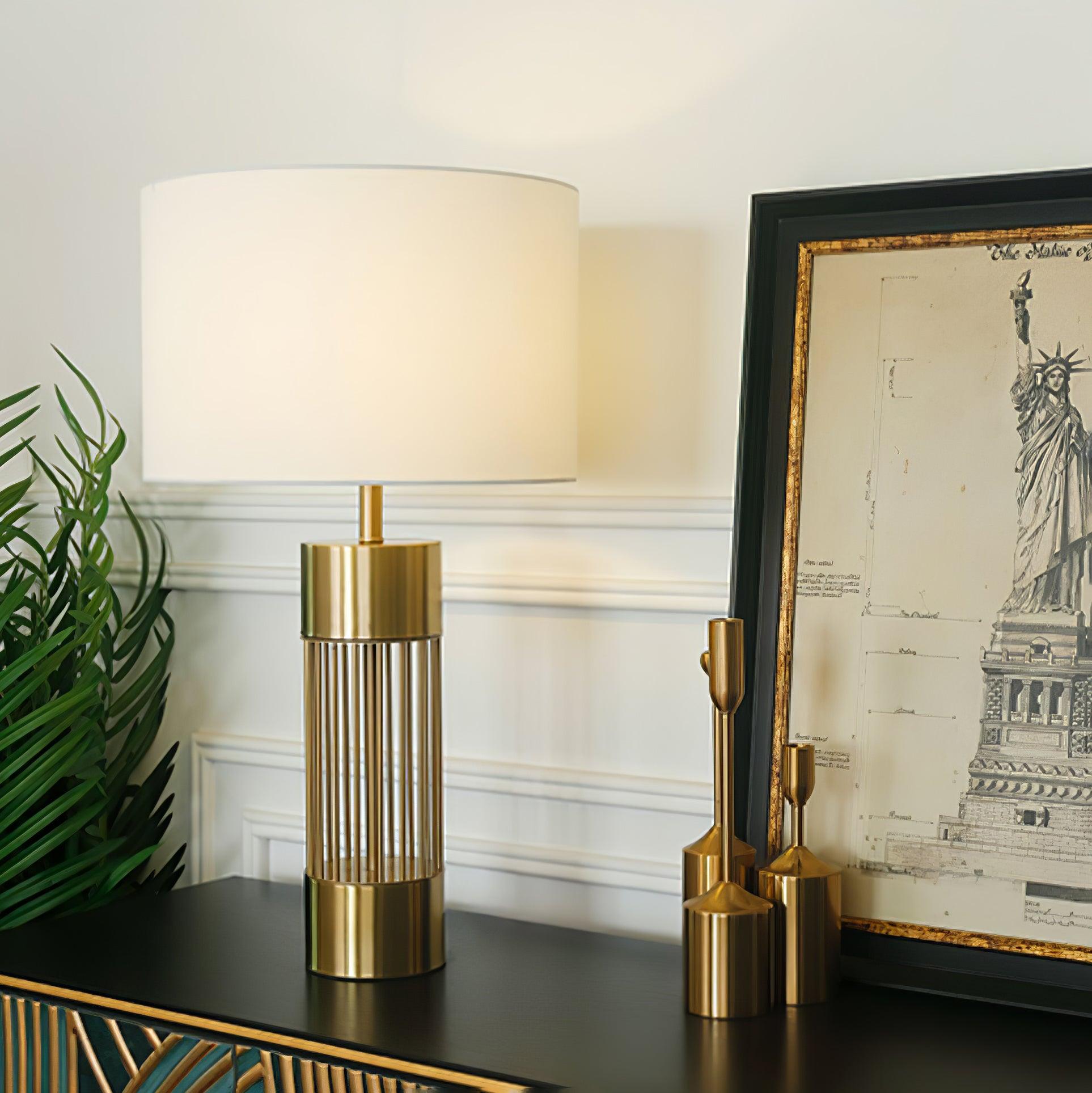 Auron Modern Fabric Table Lamp-Neutral Decor