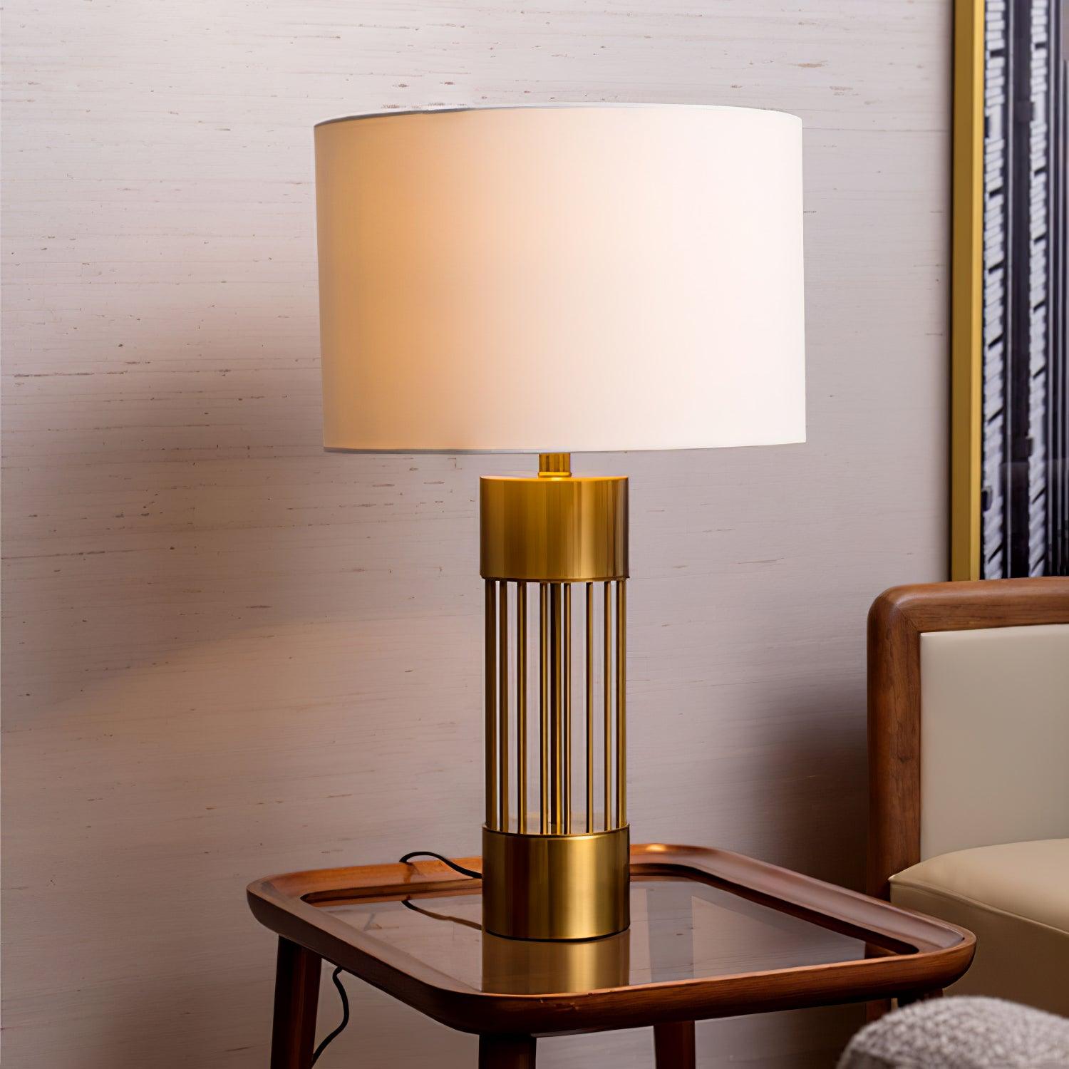 Auron Modern Fabric Table Lamp-Neutral Decor