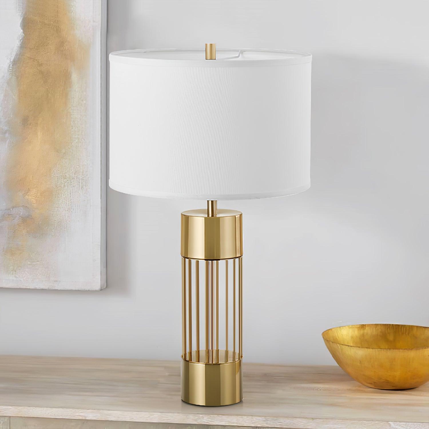 Auron Modern Fabric Table Lamp-Neutral Decor