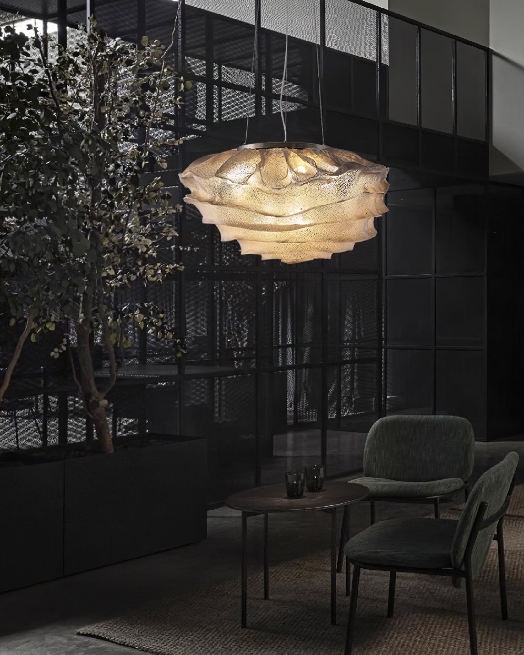 Wavern Steel Artistic Pendant Light-Neutral Decor