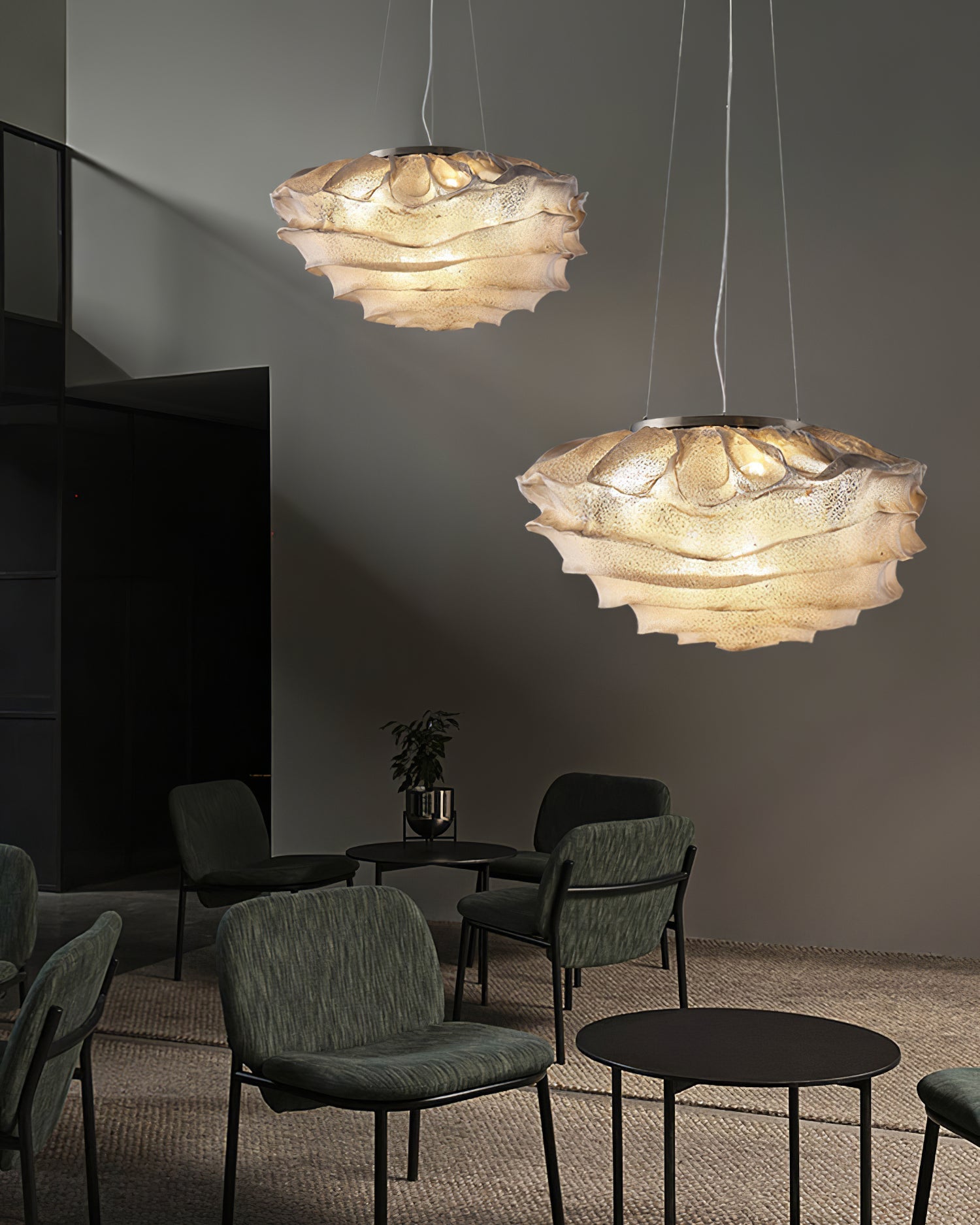 Wavern Steel Artistic Pendant Light-Neutral Decor