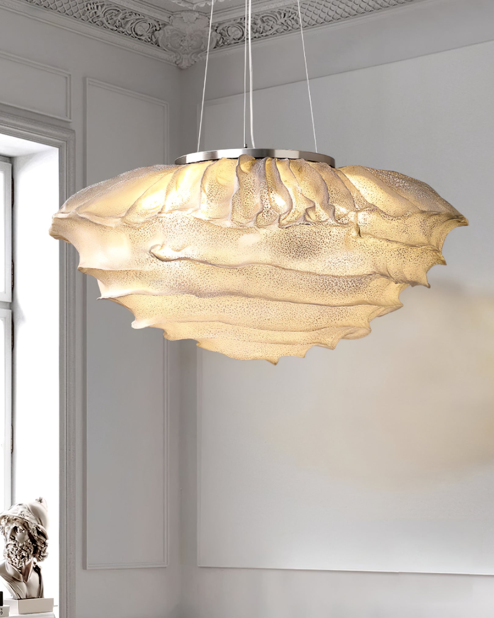 Wavern Steel Artistic Pendant Light-Neutral Decor