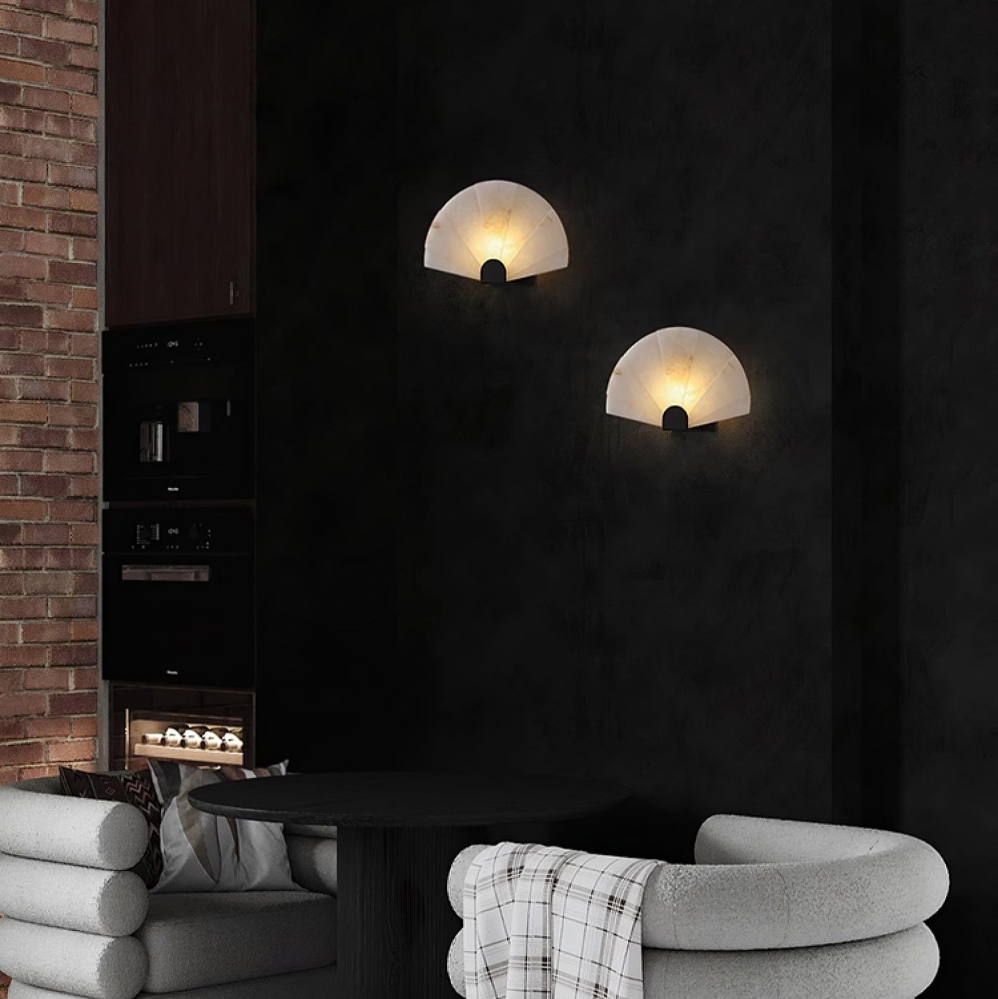 Aurelia Minimalist Alabaster Wall Light-Neutral Decor