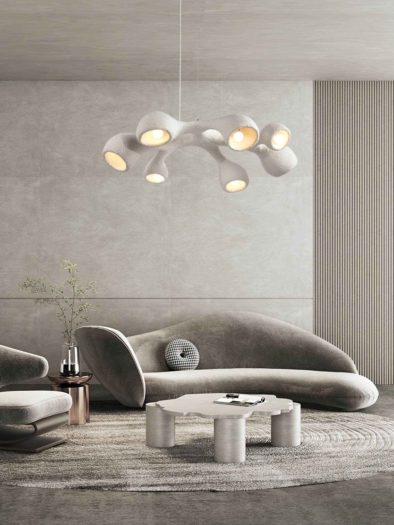Seveny Modern Polystyrene Pendant Light-Neutral Decor