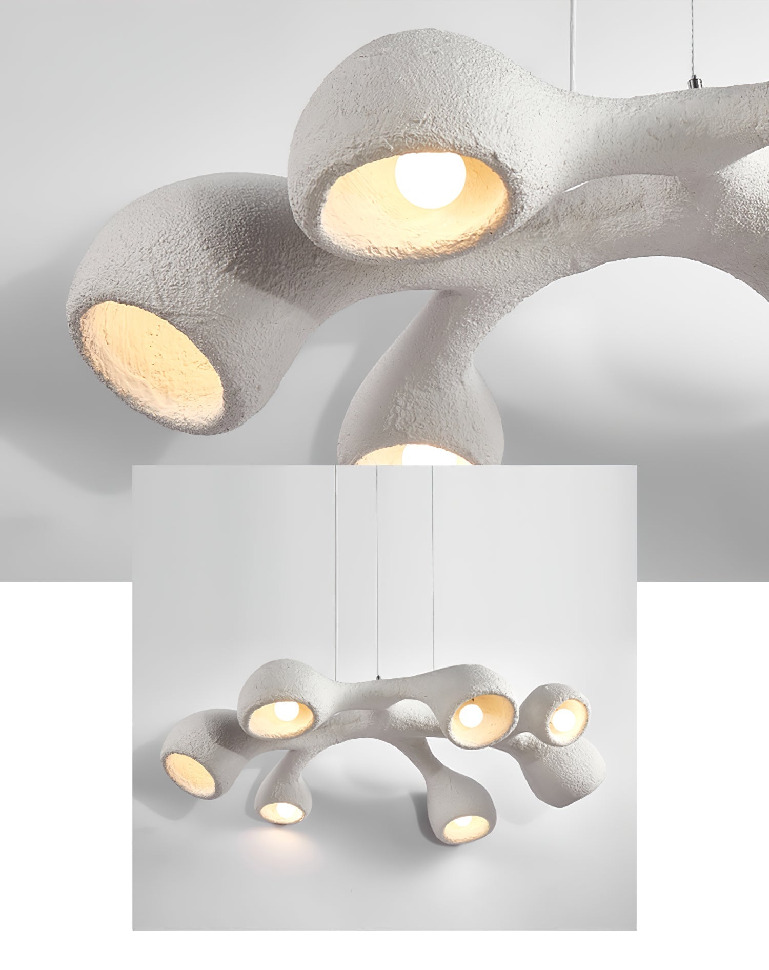 Seveny Modern Polystyrene Pendant Light-Neutral Decor