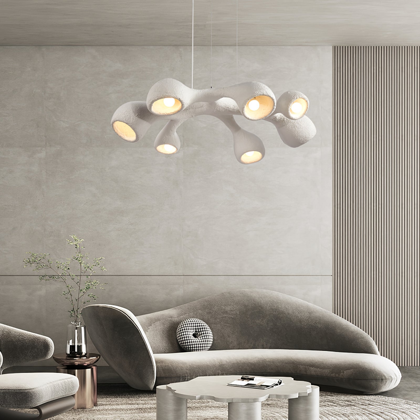 Seveny Modern Polystyrene Pendant Light-Neutral Decor