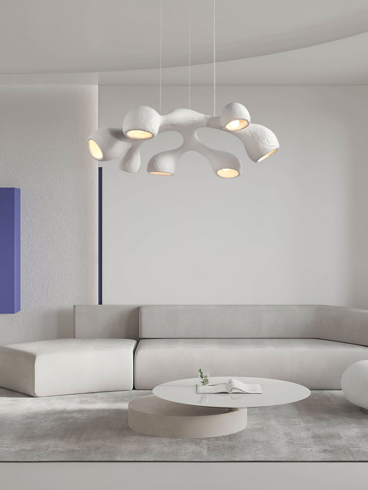 Seveny Modern Polystyrene Pendant Light-Neutral Decor