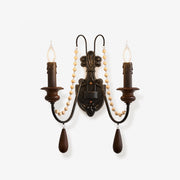 Newel Turned Wood Candle Sconce-Neutral Decor