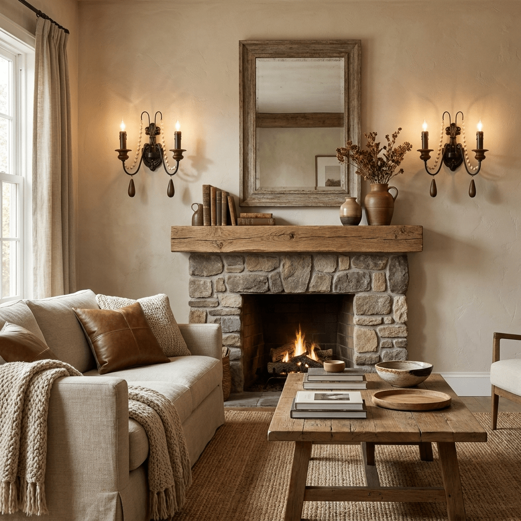 Newel Turned Wood Candle Sconce-Neutral Decor