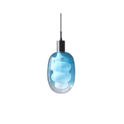 Niche Pendant Light with blue and smoky gray glass.