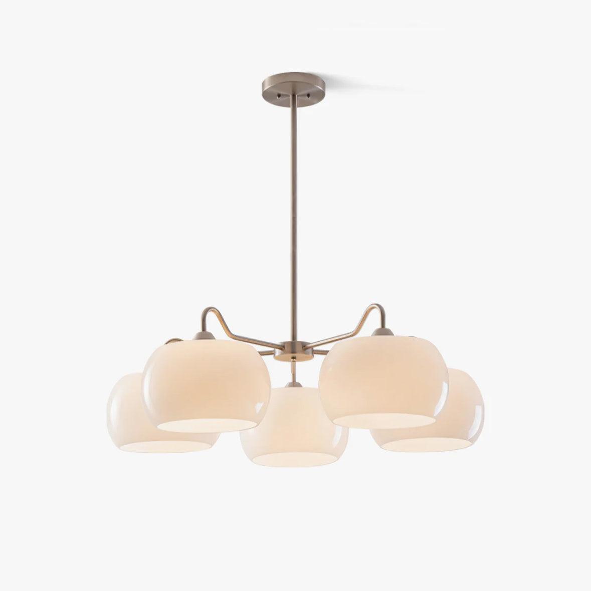 Kade Chandelier White Glass Persimmon Shape-Neutral Decor