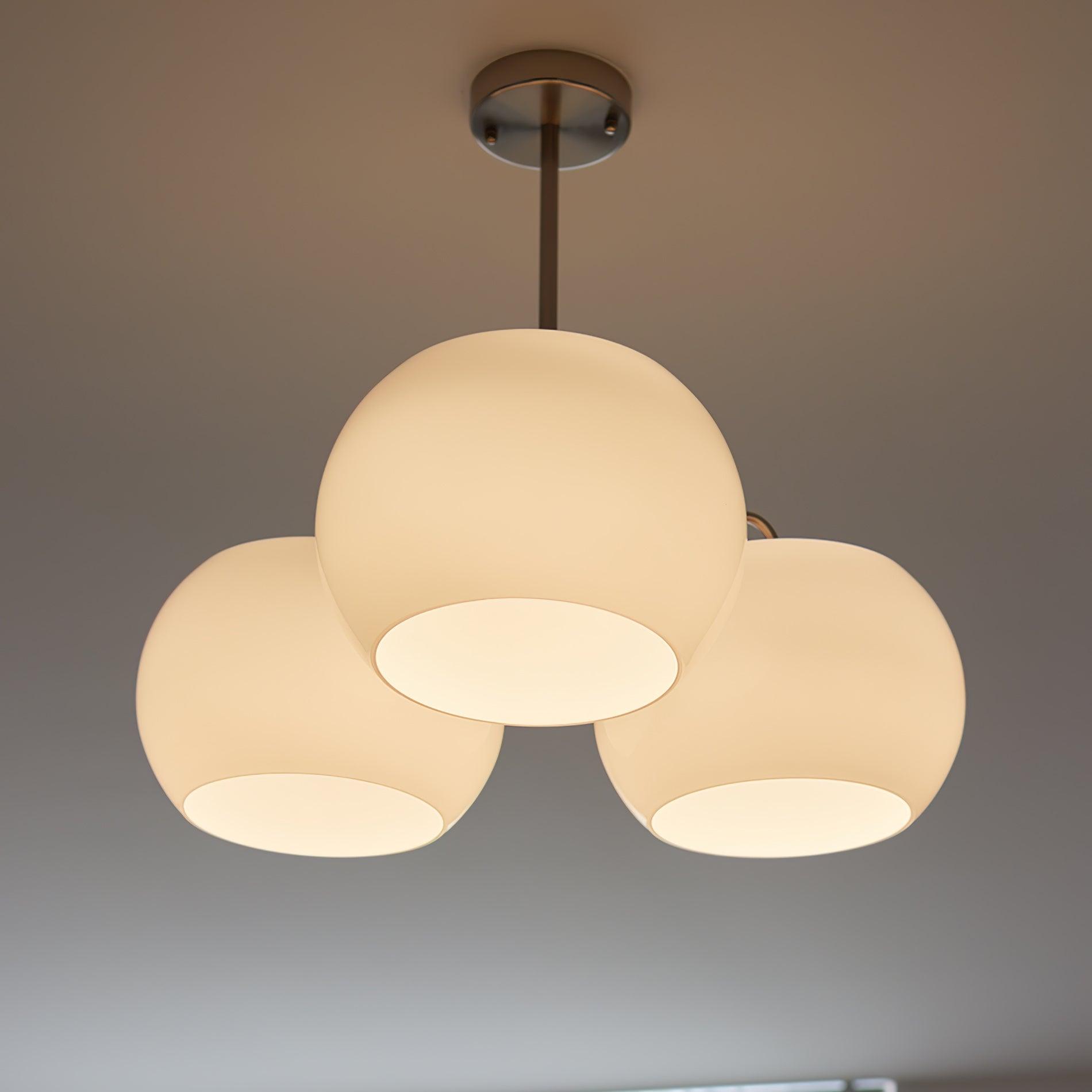 Kade Chandelier White Glass Persimmon Shape-Neutral Decor