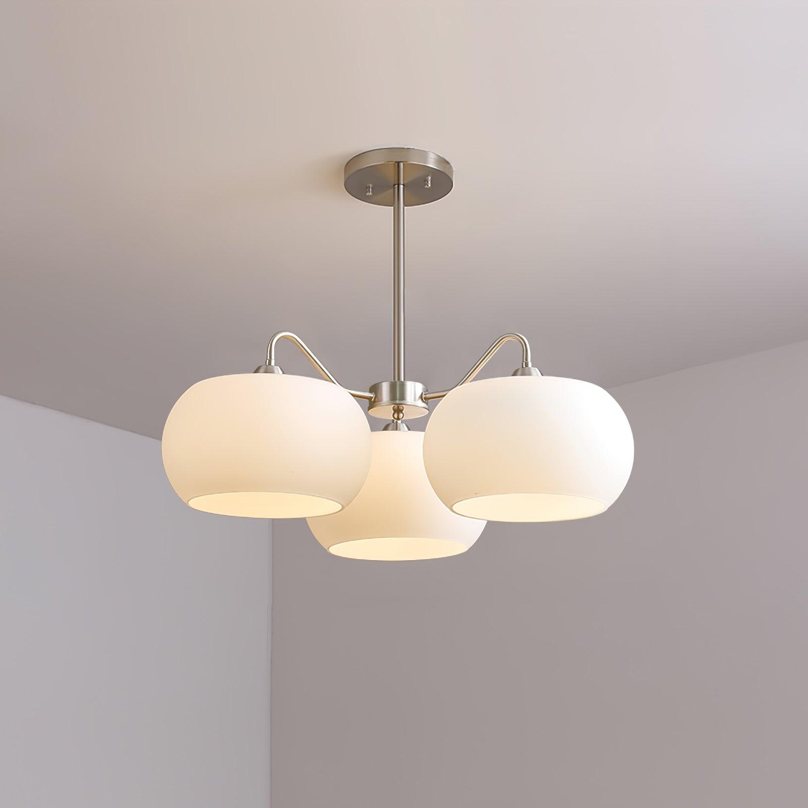 Kade Chandelier White Glass Persimmon Shape-Neutral Decor
