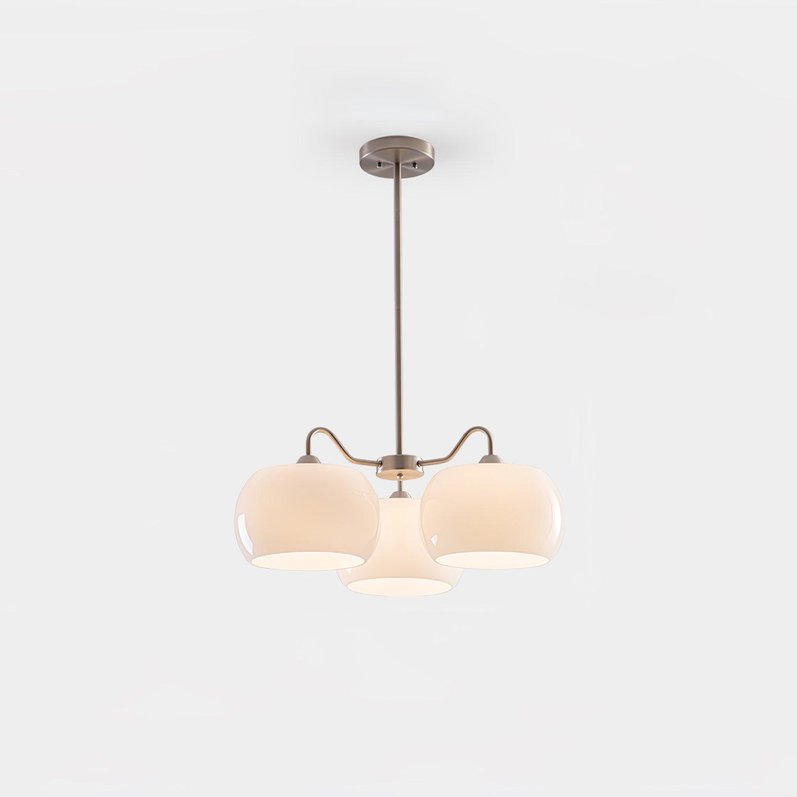 Kade Chandelier White Glass Persimmon Shape-Neutral Decor