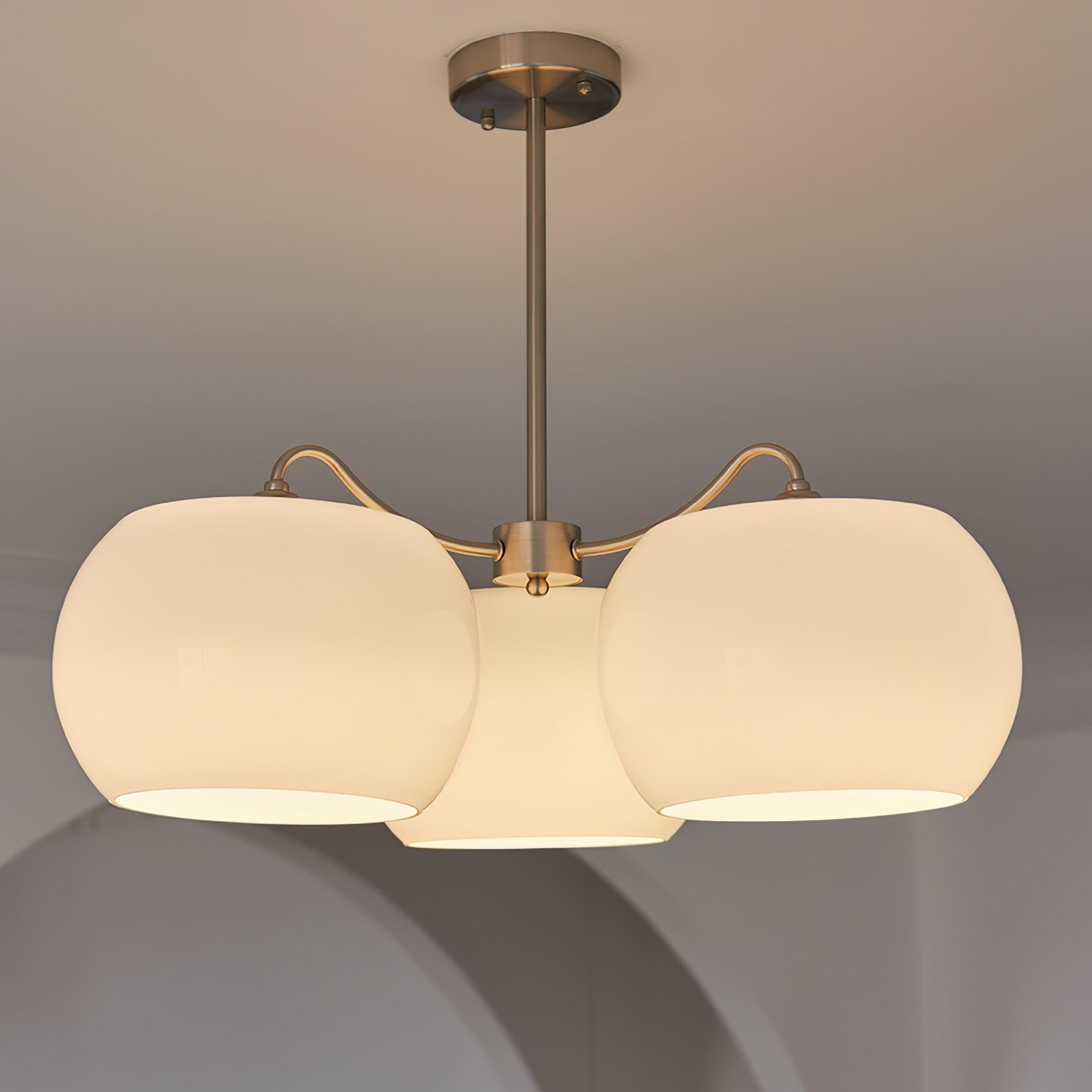 Kade Chandelier White Glass Persimmon Shape-Neutral Decor