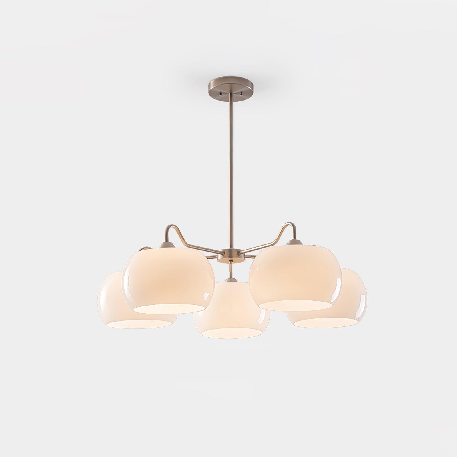 Kade Chandelier White Glass Persimmon Shape-Neutral Decor