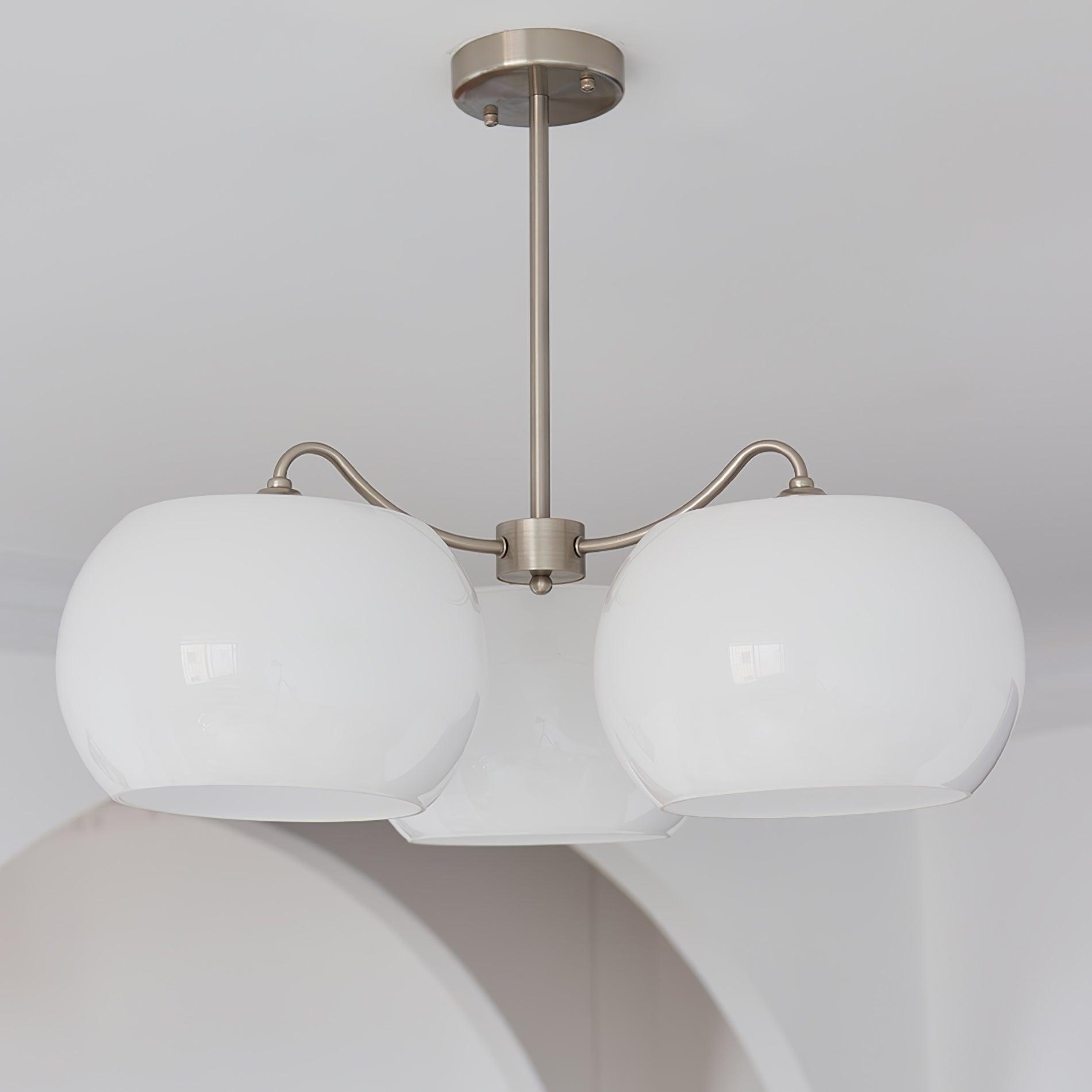 Kade Chandelier White Glass Persimmon Shape-Neutral Decor