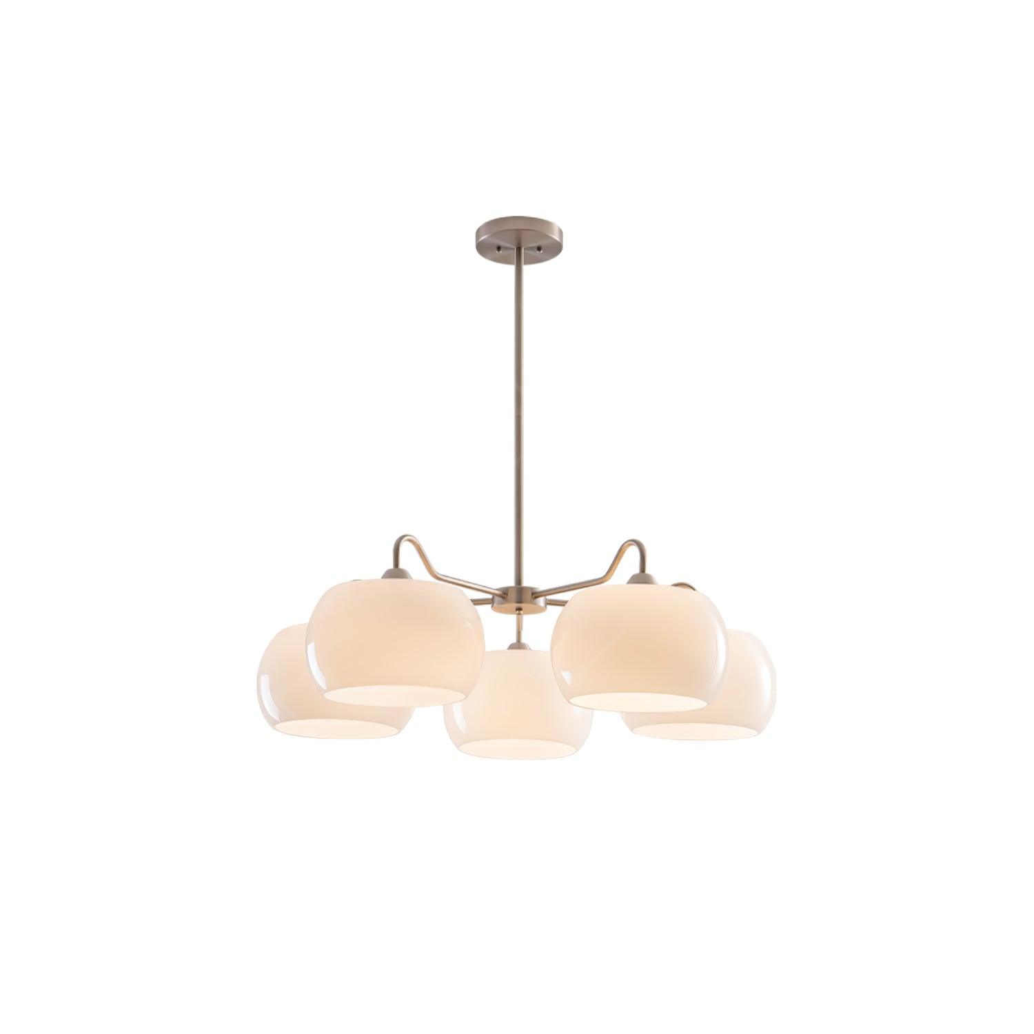 Kade Chandelier White Glass Persimmon Shape-Neutral Decor