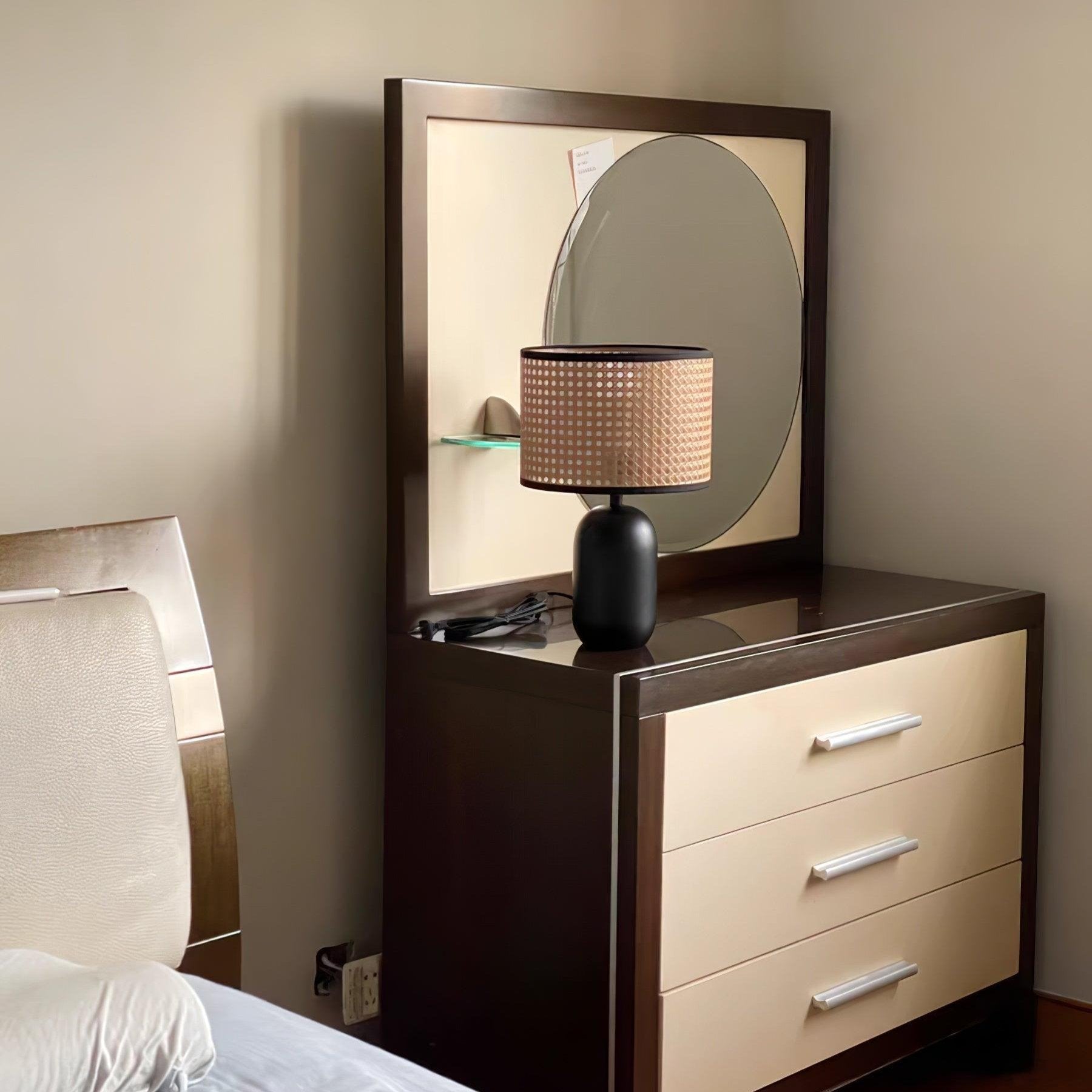 Cora Modern Bamboo Table Lamp-Neutral Decor