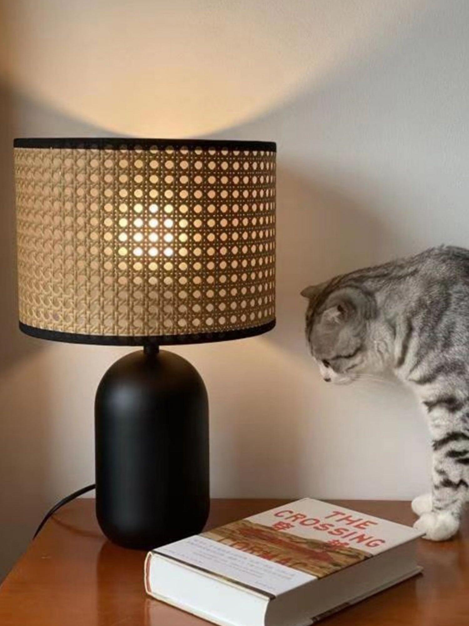 Cora Modern Bamboo Table Lamp-Neutral Decor
