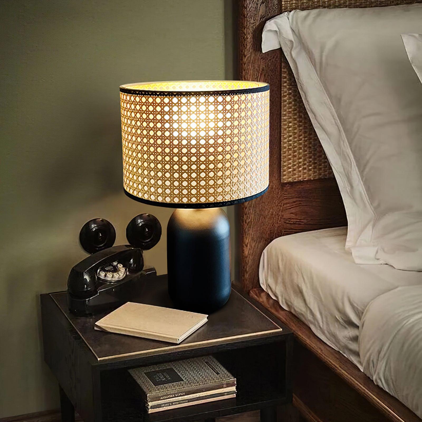 Cora Modern Bamboo Table Lamp-Neutral Decor