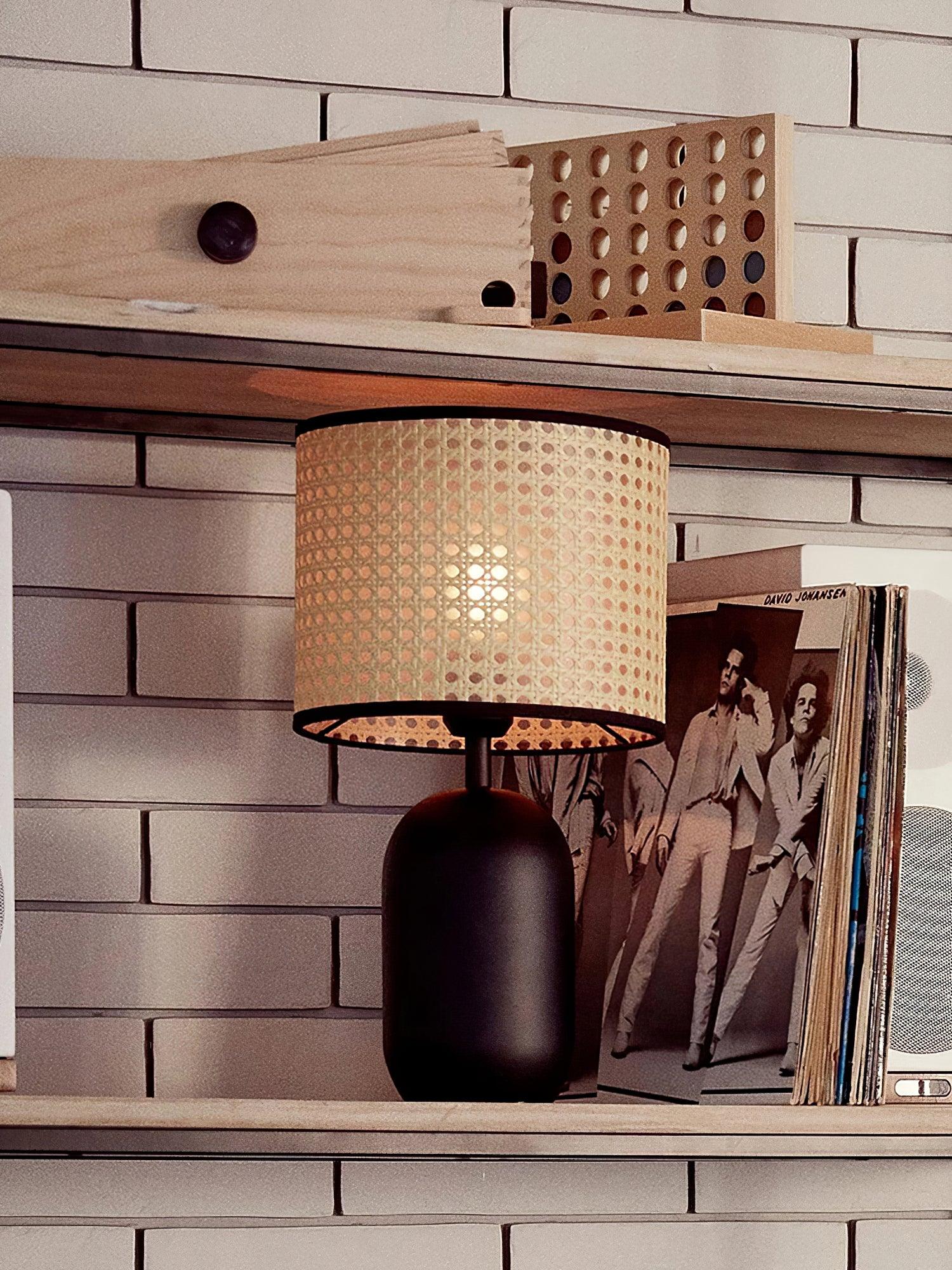Cora Modern Bamboo Table Lamp-Neutral Decor