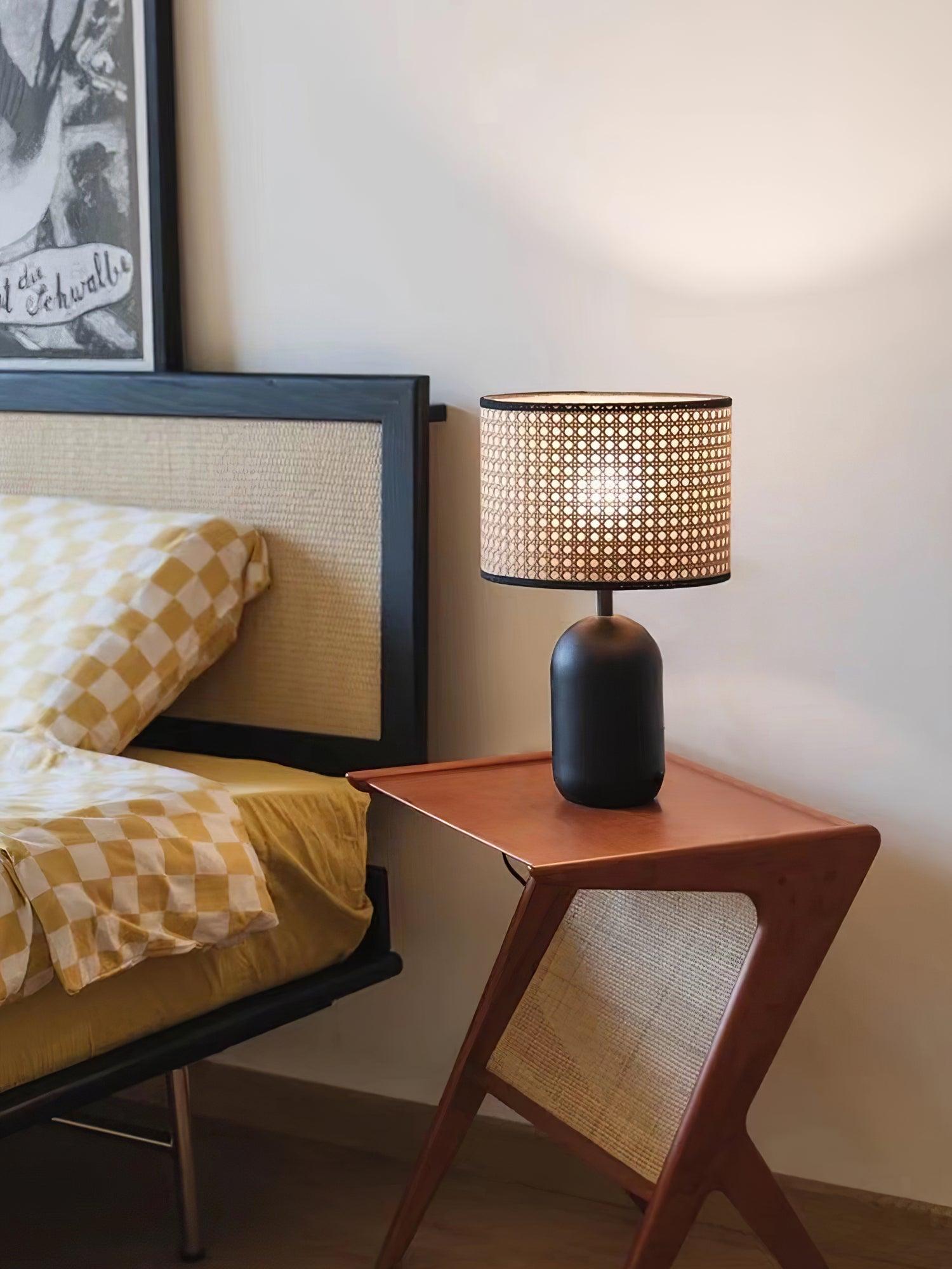 Cora Modern Bamboo Table Lamp-Neutral Decor