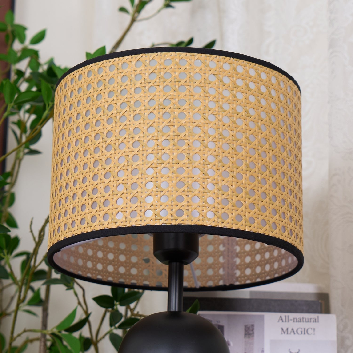 Cora Modern Bamboo Table Lamp-Neutral Decor