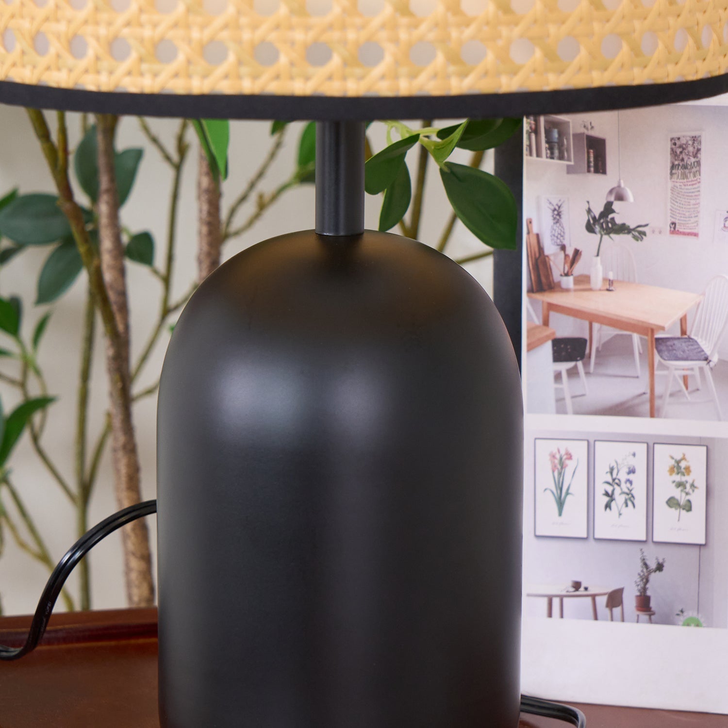 Cora Modern Bamboo Table Lamp-Neutral Decor