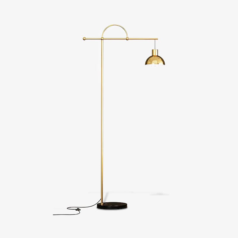 Usilil Art Deco Brass Floor Lamp-Neutral Decor