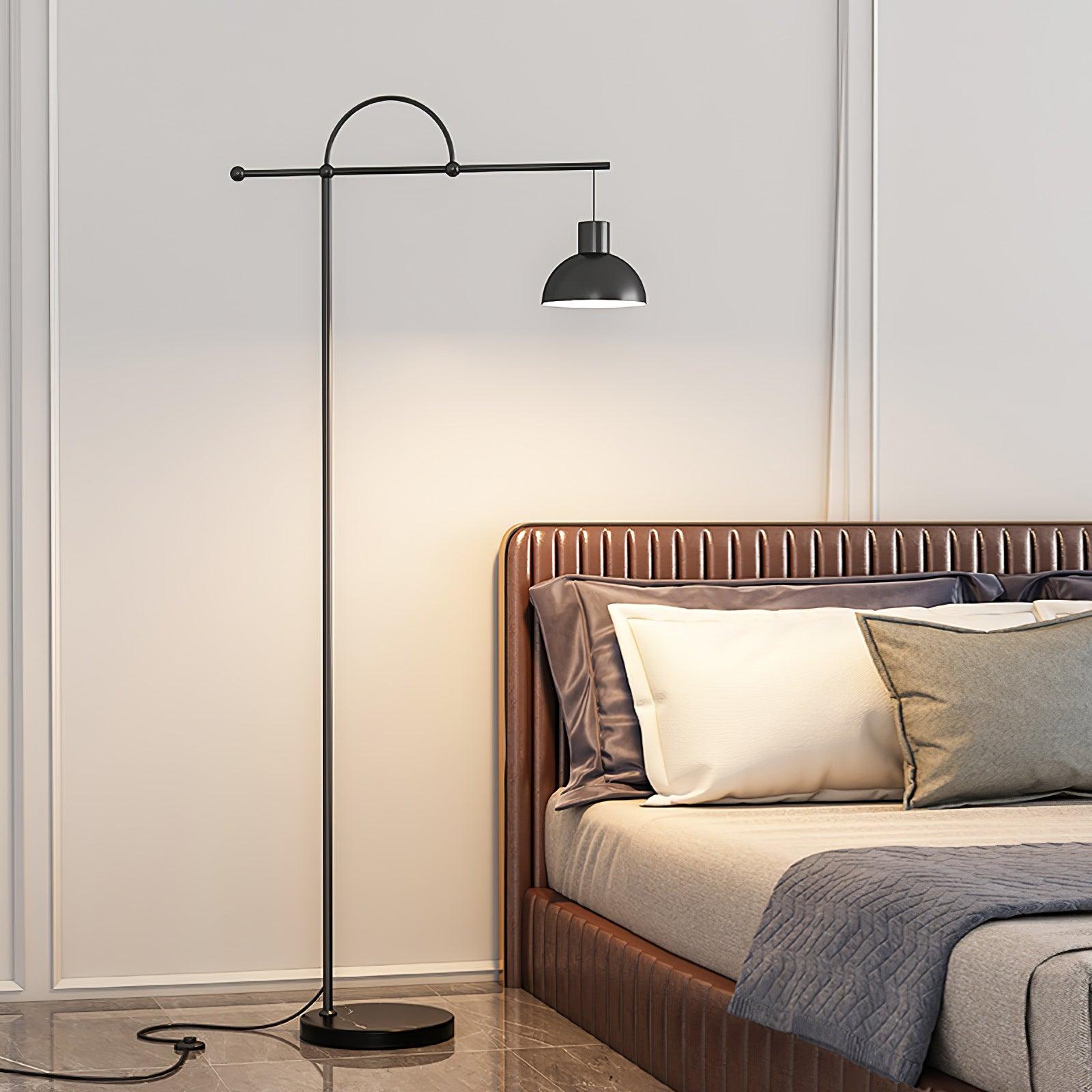 Usilil Art Deco Brass Floor Lamp-Neutral Decor