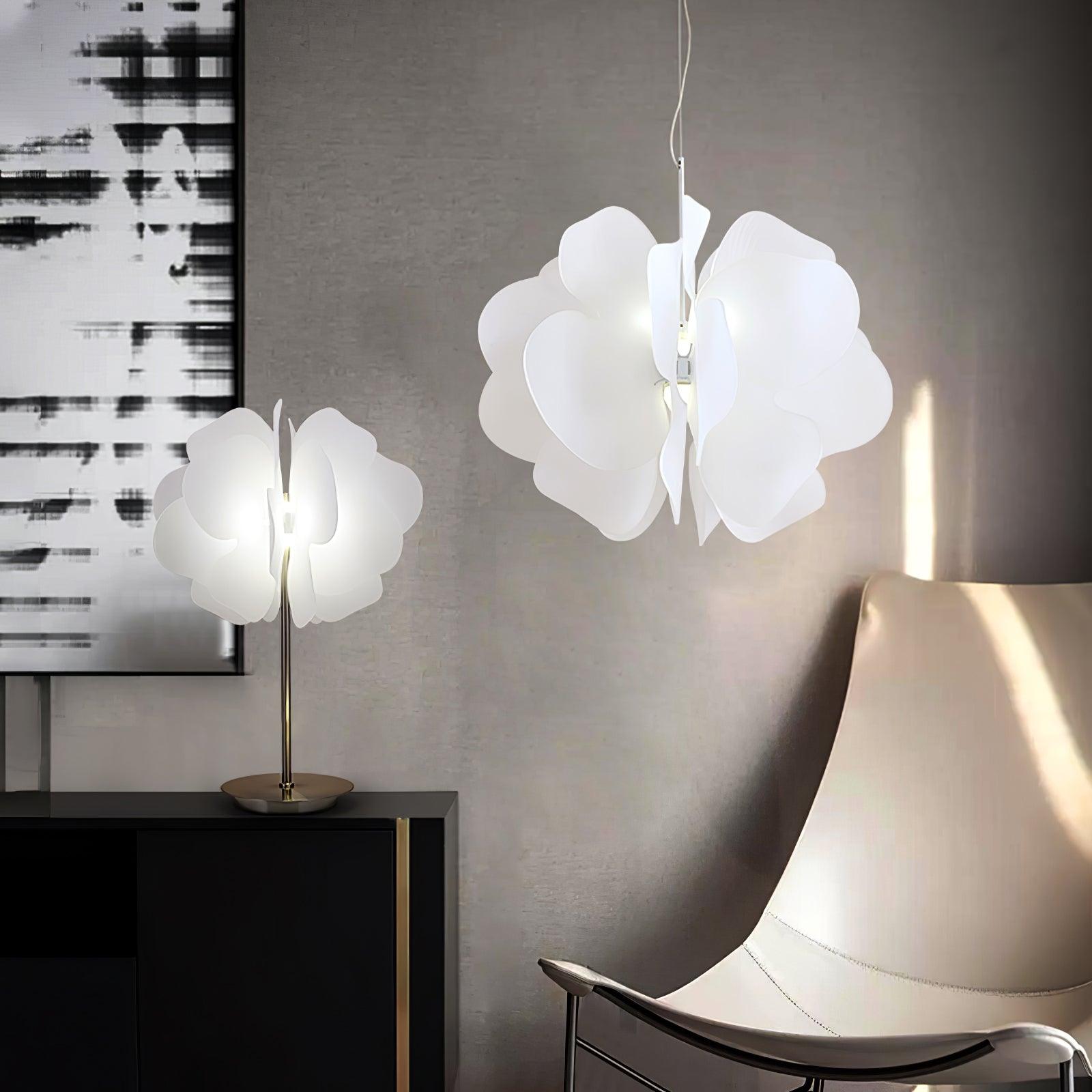 Lustra Pendant Light Plastic Floral-Neutral Decor