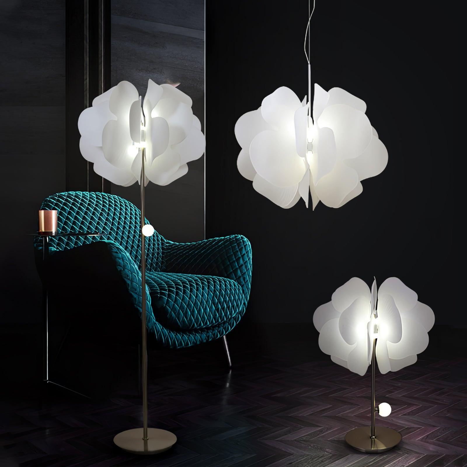Lustra Pendant Light Plastic Floral-Neutral Decor