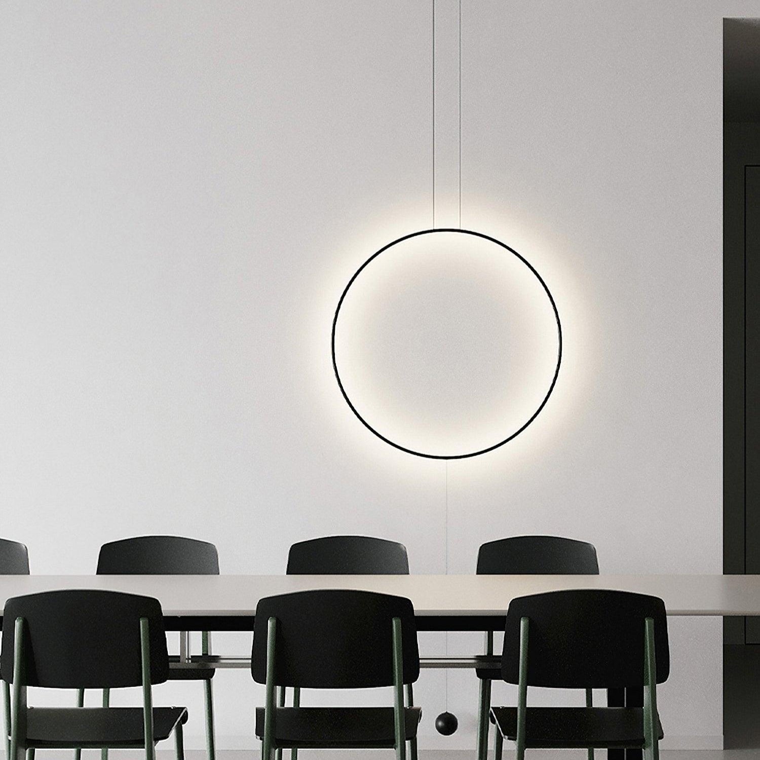 Ryker Minimalist Circle Pendant Light-Neutral Decor