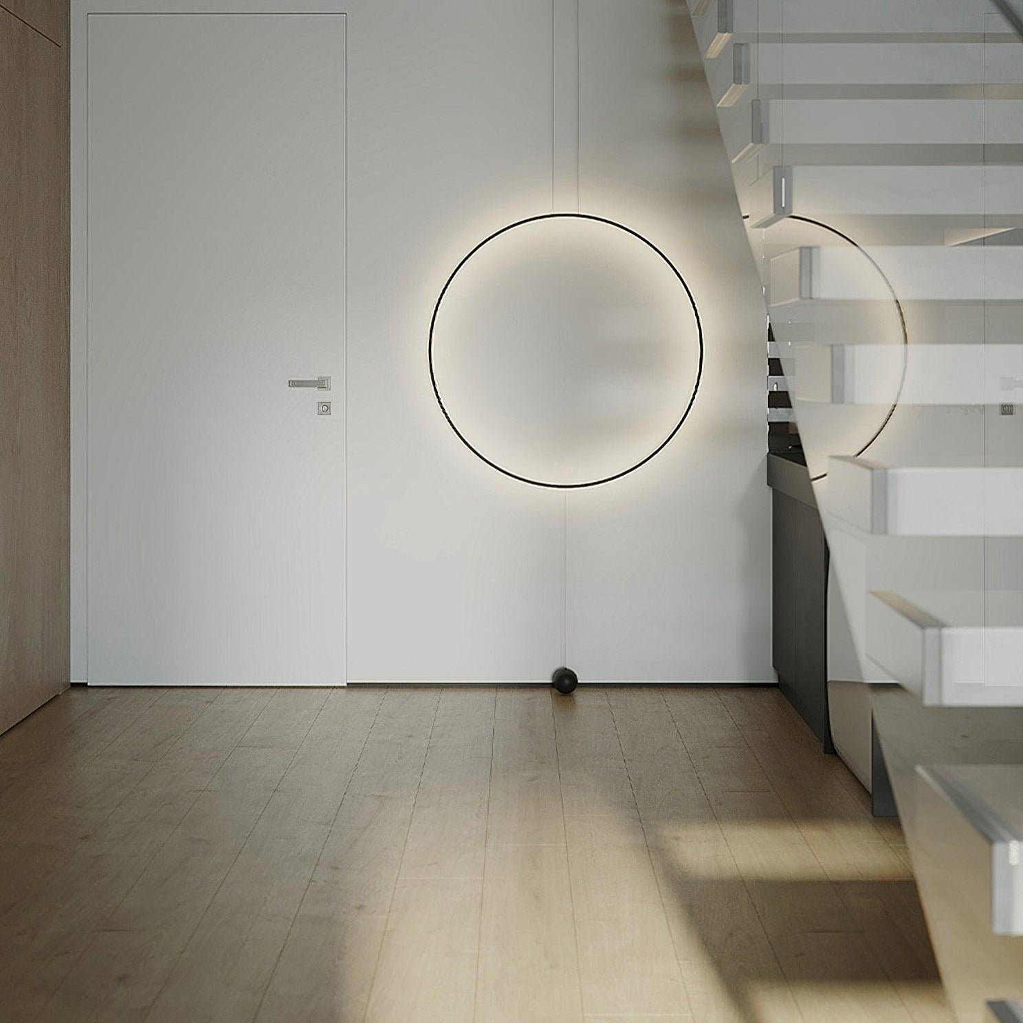 Ryker Minimalist Circle Pendant Light-Neutral Decor